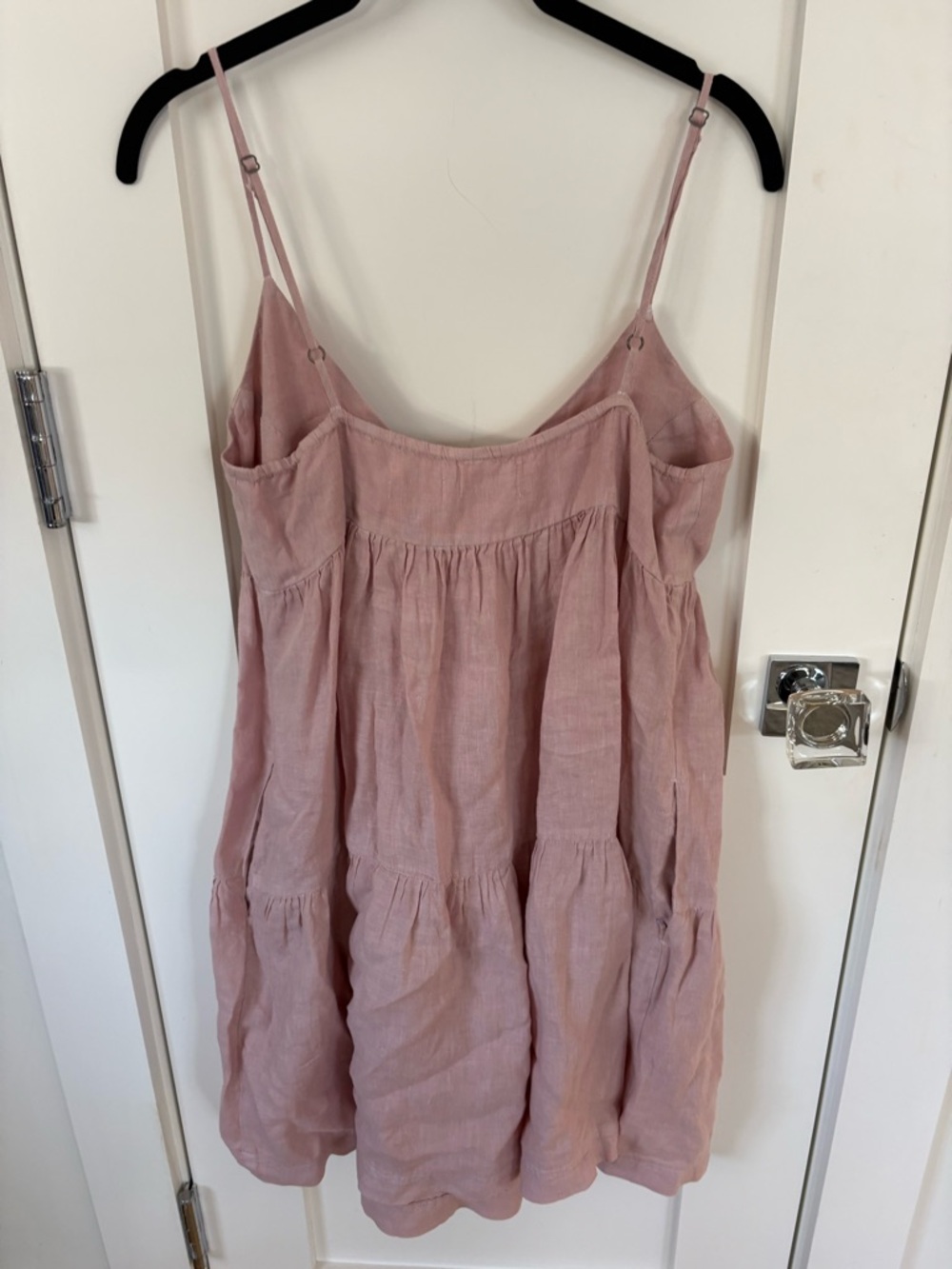 Blush Pink Linen Spaghetti Strap Sundress XS relaxed by Velvet - Picture 5 of 10